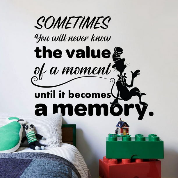 HACASOSometimes You Will Never Know The Value of A Moment Until It Becomes A Memory Bedroom Quote Decors Wall Saying Decals Quote for Home Wall Stickers Nursery Room Decor 